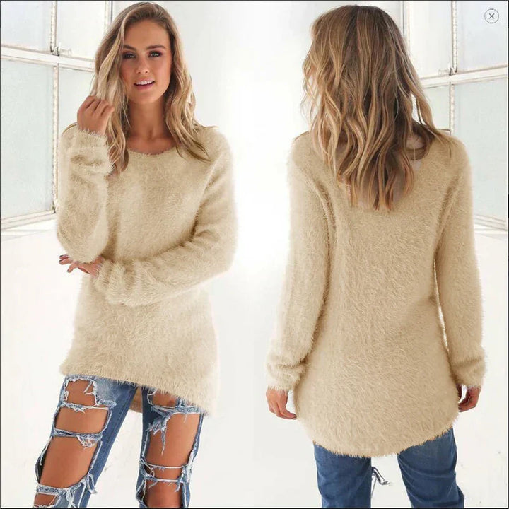 Damen Lange Gemütlich Pullover | Warme