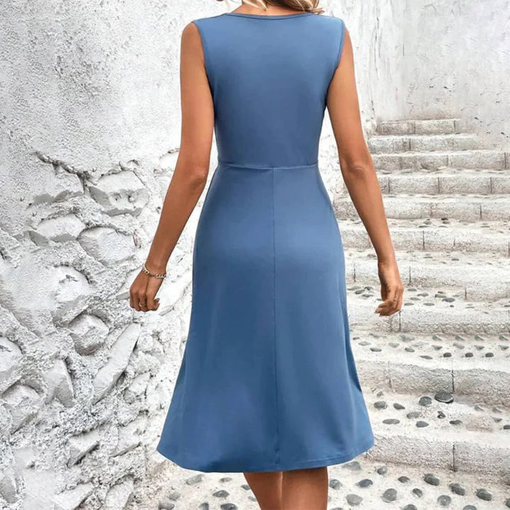 Ärmelloses Sommerkleid Mit Wickeldesign Für Damen | Midi