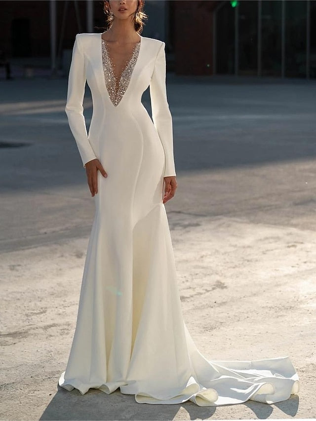 Damen Meerjungfrau Braut Kleid | Maxi