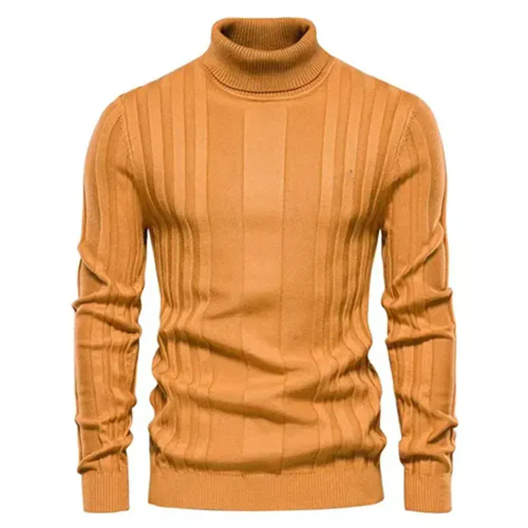Herren Strick Texturiert Pullover | Rollkragen