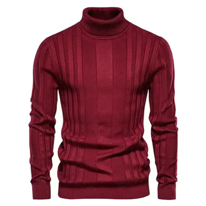Herren Strick Texturiert Pullover | Rollkragen