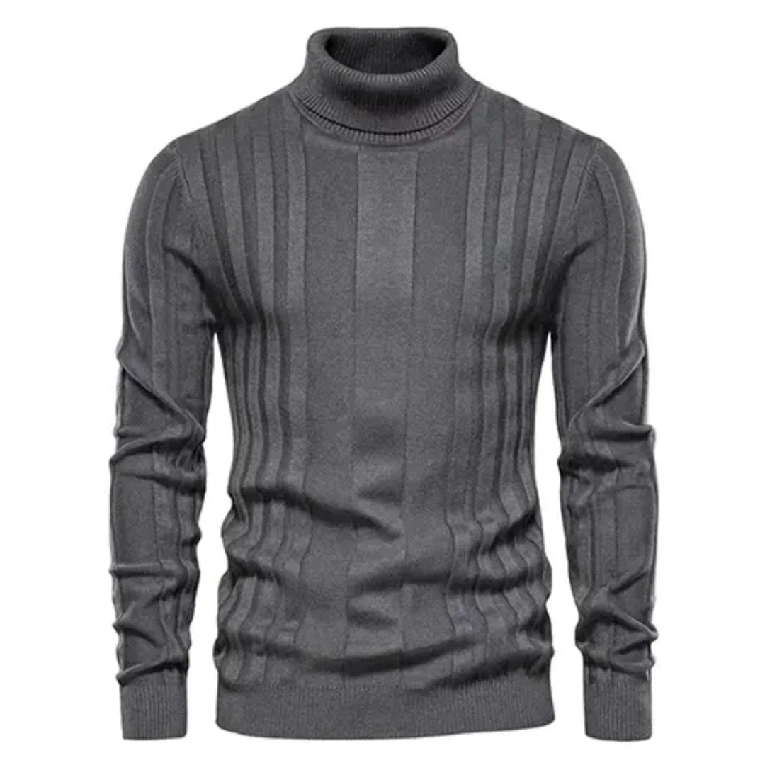 Herren Strick Texturiert Pullover | Rollkragen