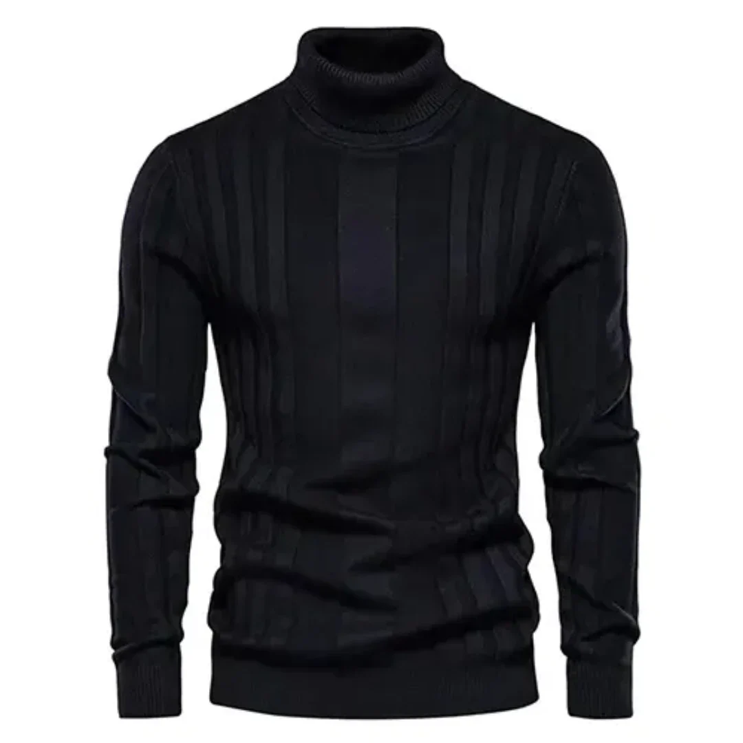 Herren Strick Texturiert Pullover | Rollkragen