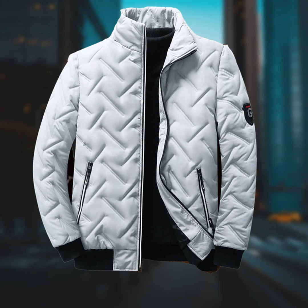 Herren-warmjacke Mit Langen Ärmeln | Reißverschlusstasche