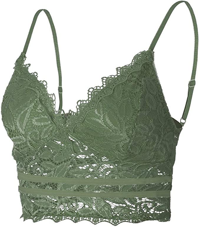 Damen Spitzen Bralette Crop Top | V-Ausschnitt