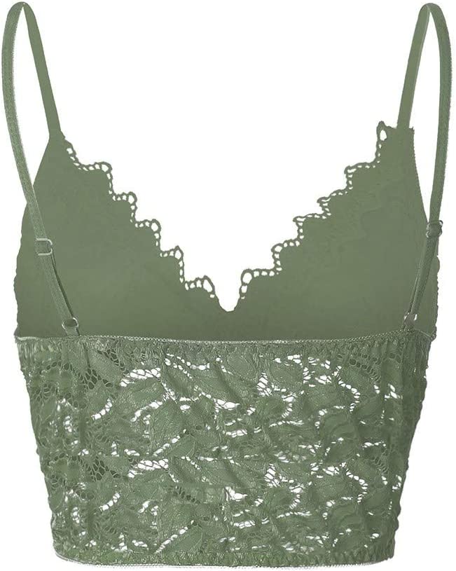 Damen Spitzen Bralette Crop Top | V-Ausschnitt
