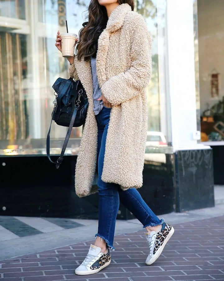 Lang Fleecejacke Damen | Lässig