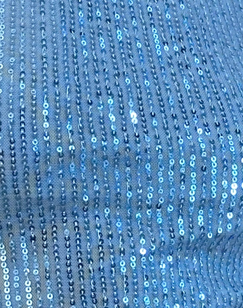 Damen Festliches Pailletten-Top | Blau