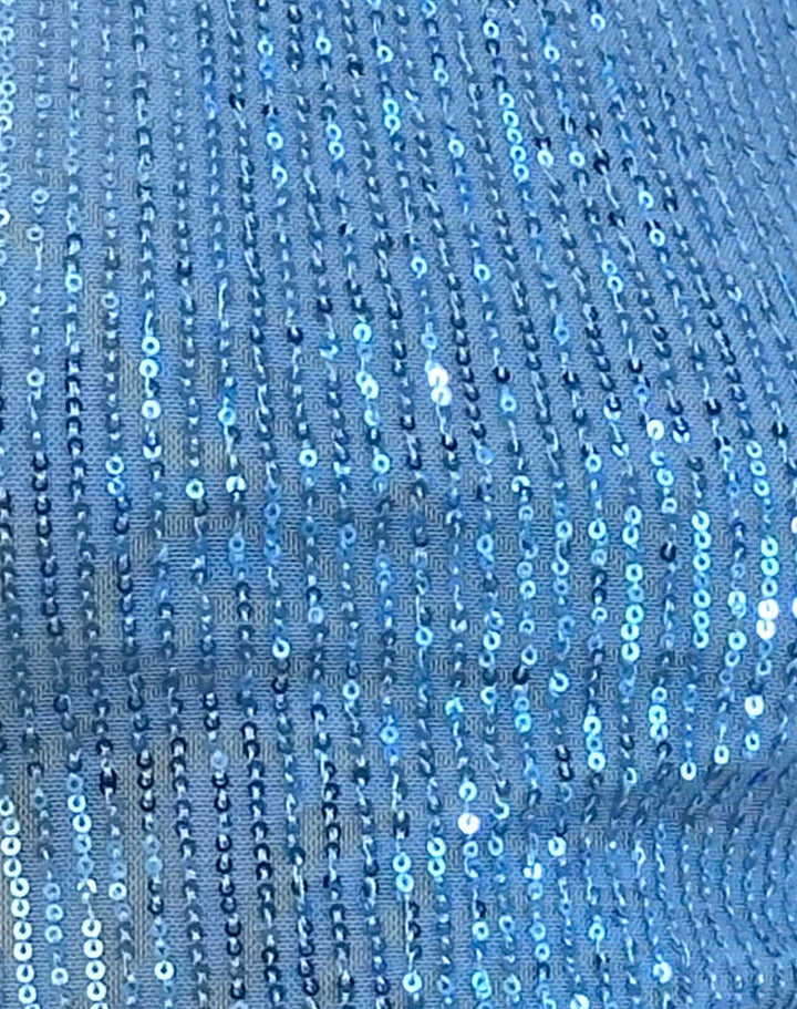 Damen Festliches Pailletten-Top | Blau