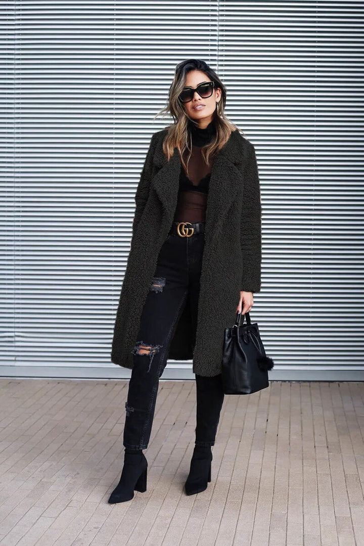 Lang Fleecejacke Damen | Lässig