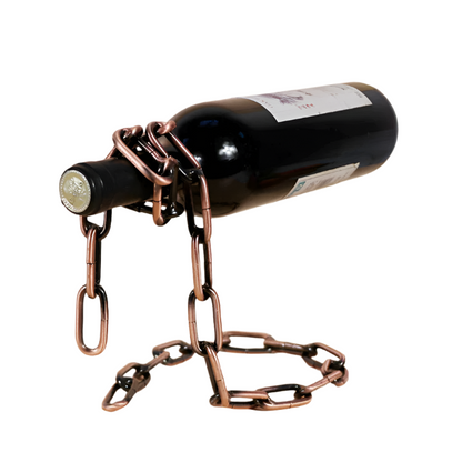VineChain – moderner Weinflaschenhalter mit innovativem Kettendesign.