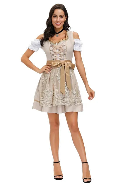 Damen Traditionelle Mini Oktoberfest Dirndl kleid