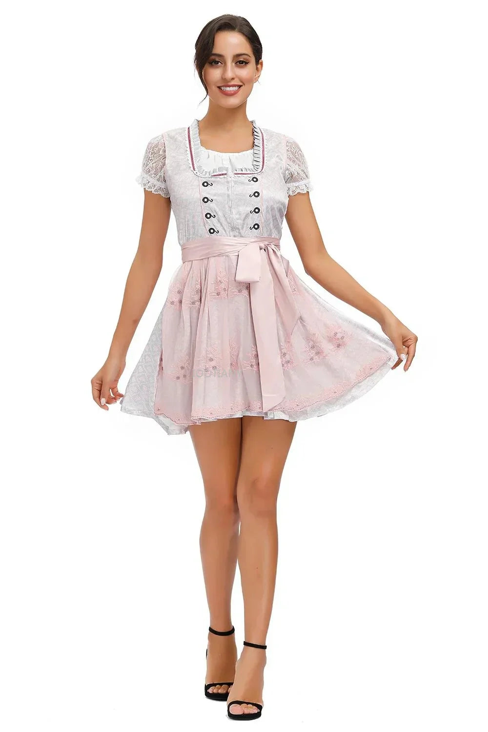Damen Traditionelle Mini Oktoberfest Dirndl kleid