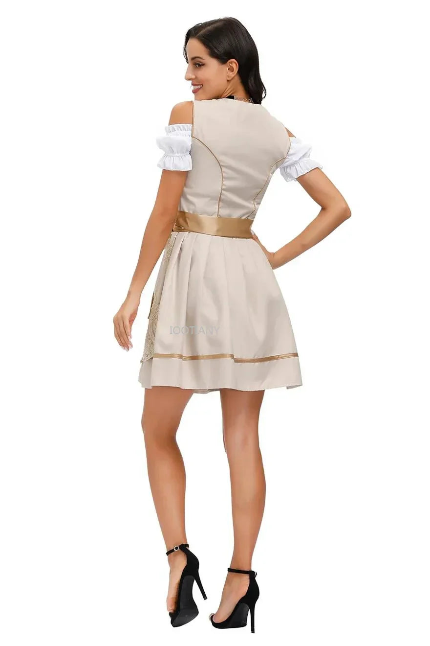 Damen Traditionelle Mini Oktoberfest Dirndl kleid