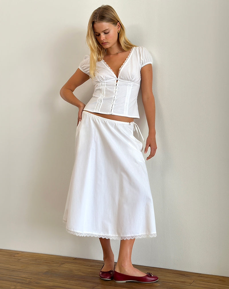 Damen Elegante Korsett-Top | Weiß
