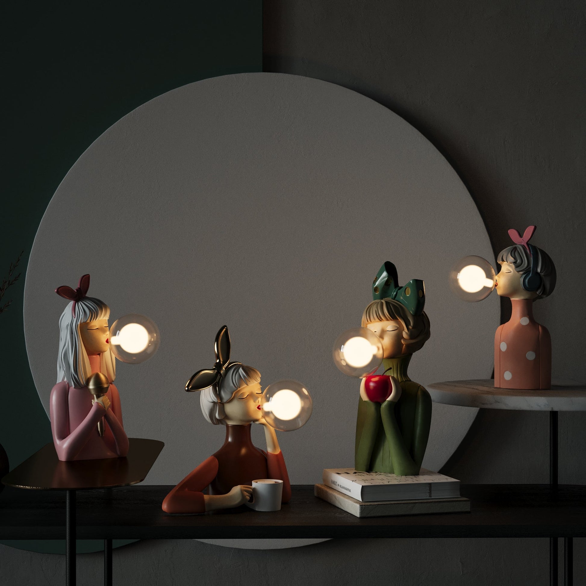 Stilvolle ArtLume Tischlampe, die Kunst und Beleuchtung vereint.