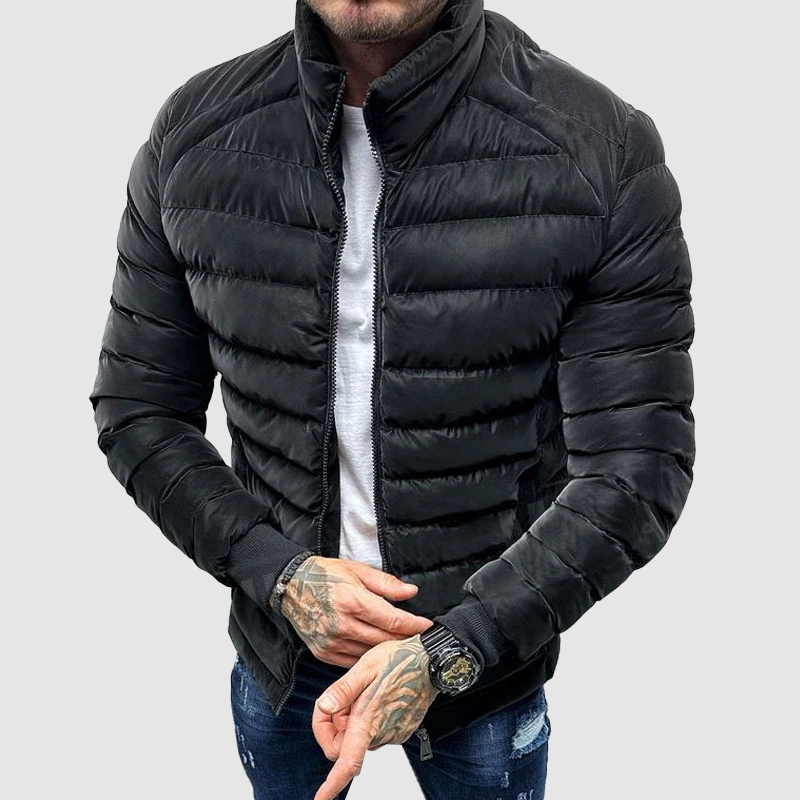 Herren Gesteppt Jacke | Reißverschluss