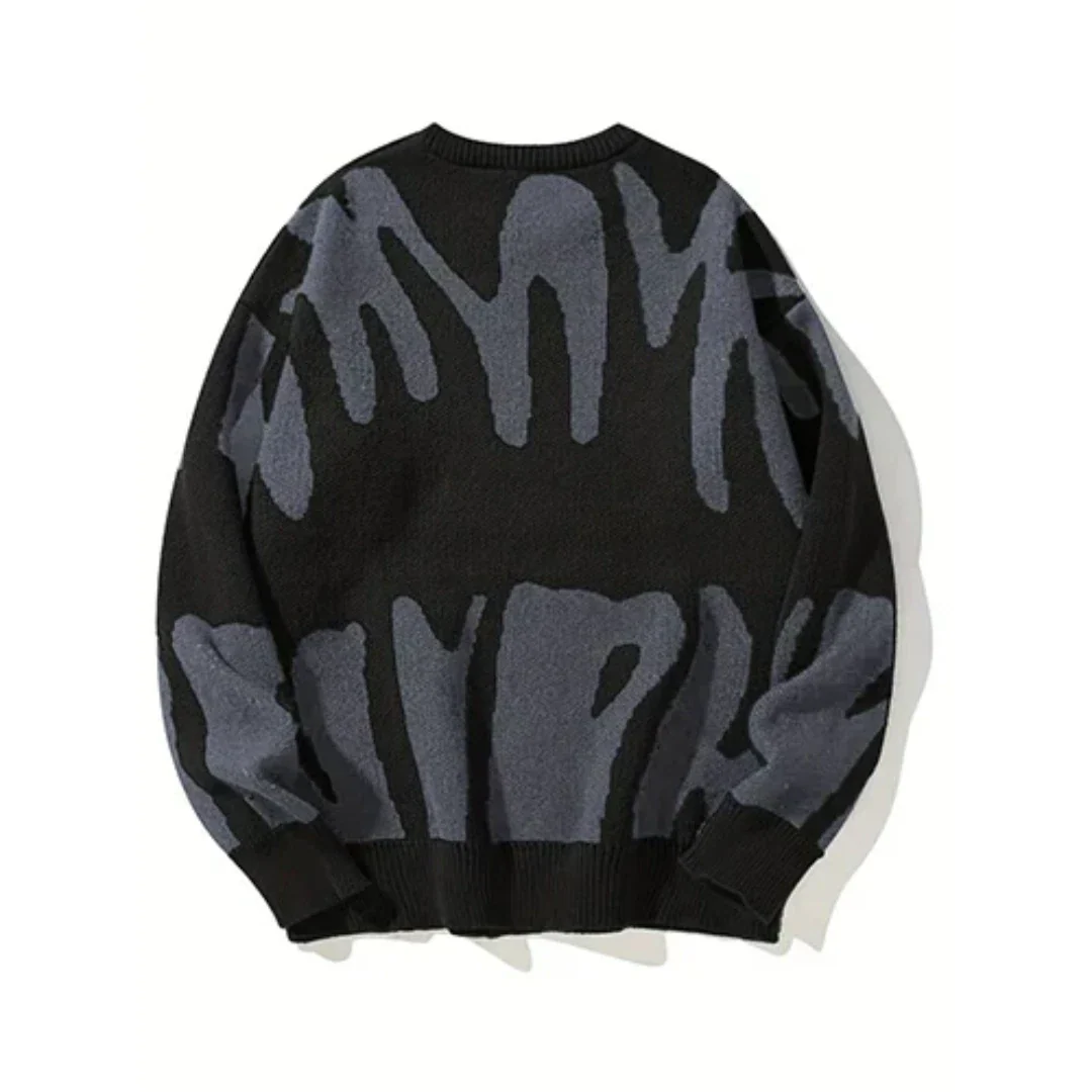 Herren-Strickpullover mit Rundhalsausschnitt | Langarm