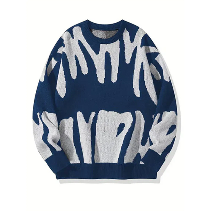 Herren-Strickpullover mit Rundhalsausschnitt | Langarm