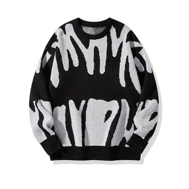 Herren-Strickpullover mit Rundhalsausschnitt | Langarm