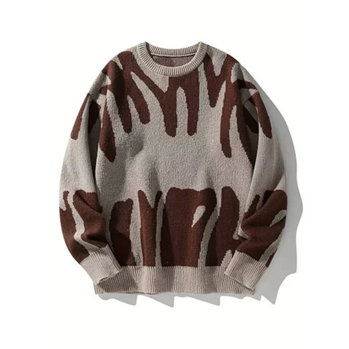 Herren-Strickpullover mit Rundhalsausschnitt | Langarm