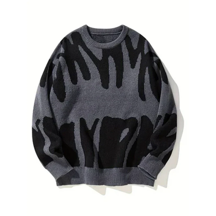 Herren-Strickpullover mit Rundhalsausschnitt | Langarm