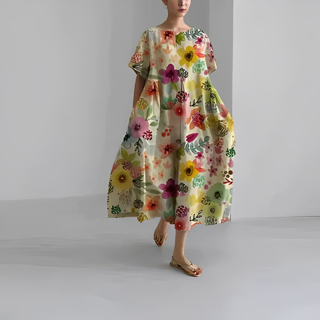 Lockeres Sommerkleid In A Linie Für Damen | Midi