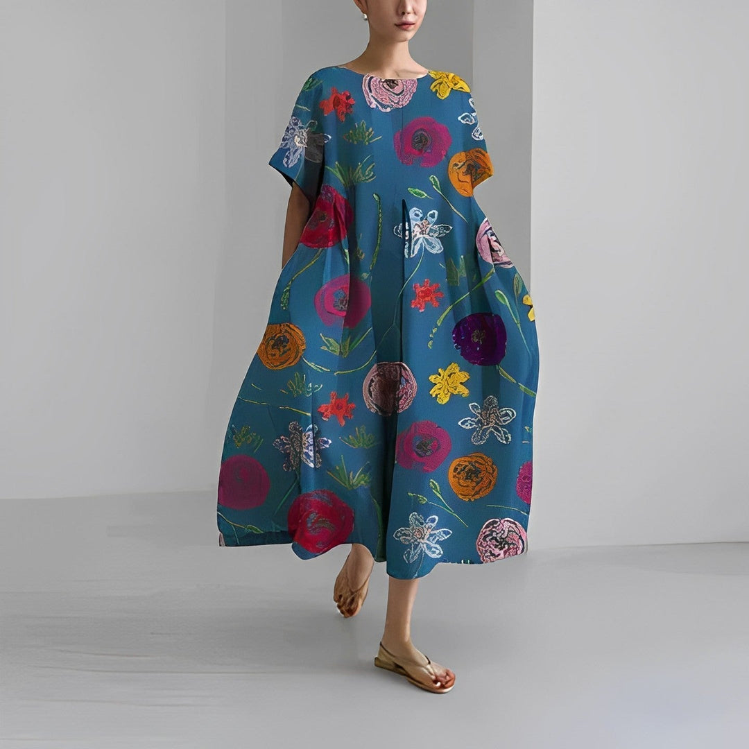 Lockeres Sommerkleid In A Linie Für Damen | Midi