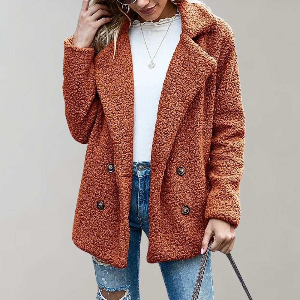 Damen Klassisch Teddy Jacke | Lange