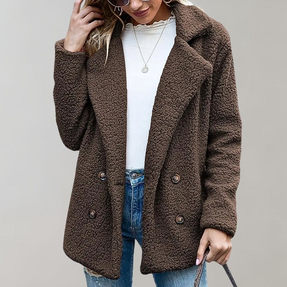 Damen Klassisch Teddy Jacke | Lange
