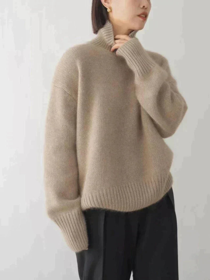 Damen Klassischer Rollkragen Pullover | Übergröße