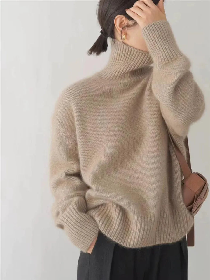 Damen Klassischer Rollkragen Pullover | Übergröße