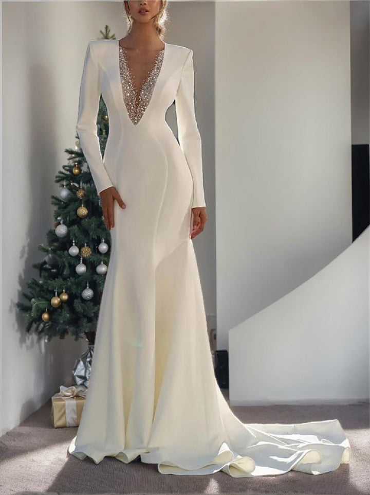 Damen Meerjungfrau Braut Kleid | Maxi