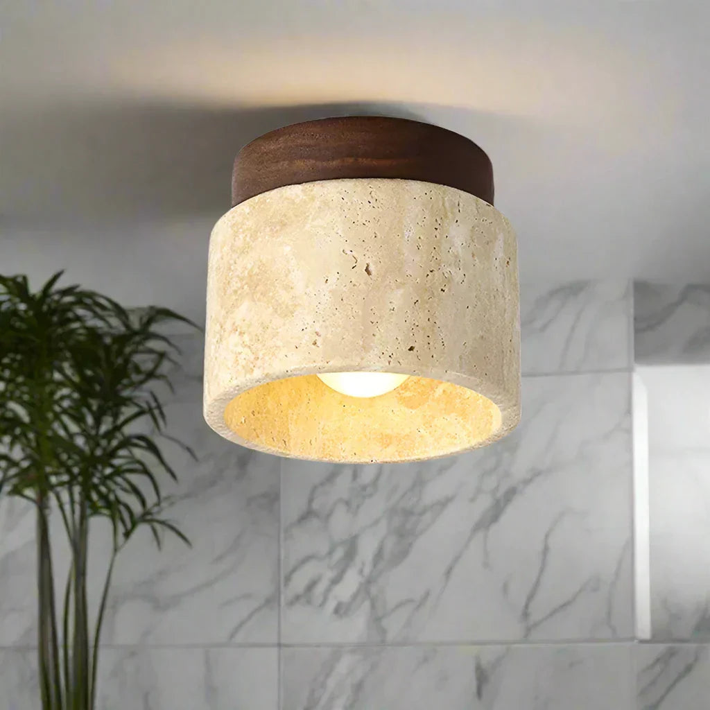 StoneCraft Deckenleuchte Mit Rustikalem Design – Perfekte Ergänzung für ein gemütliches Ambiente.