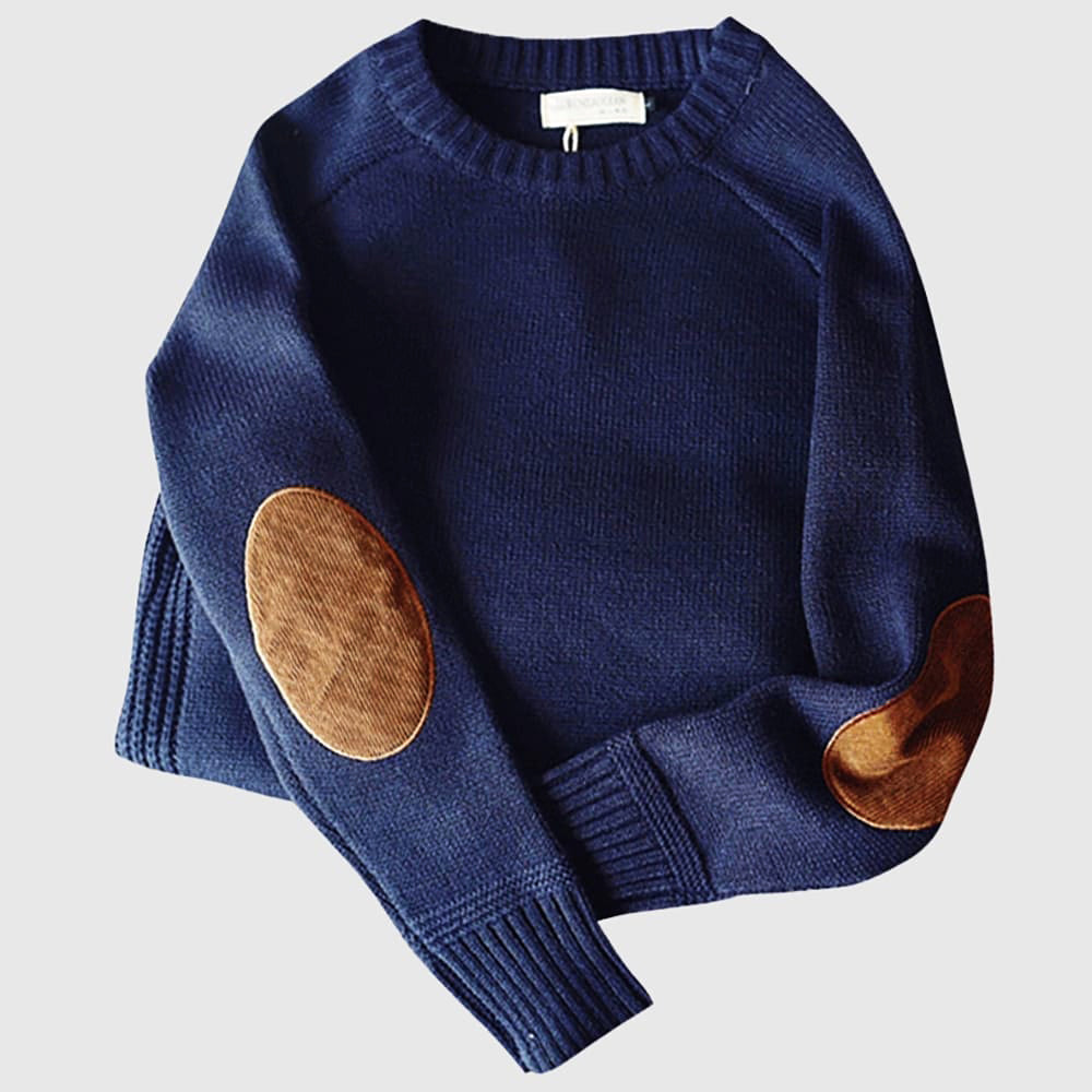 Herren-Pullover im Weinlese-Flickwerk-Stil | Lässig