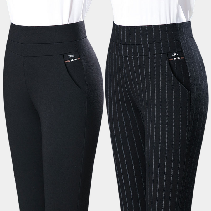 Damen Schwarz Hoher Taille Hosen | Arbeits