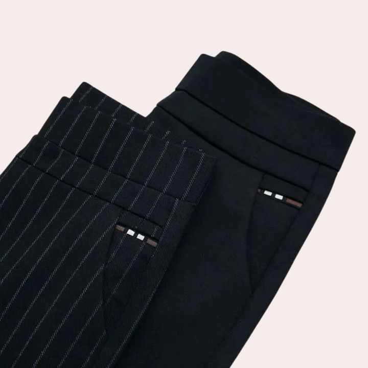 Damen Schwarz Hoher Taille Hosen | Arbeits