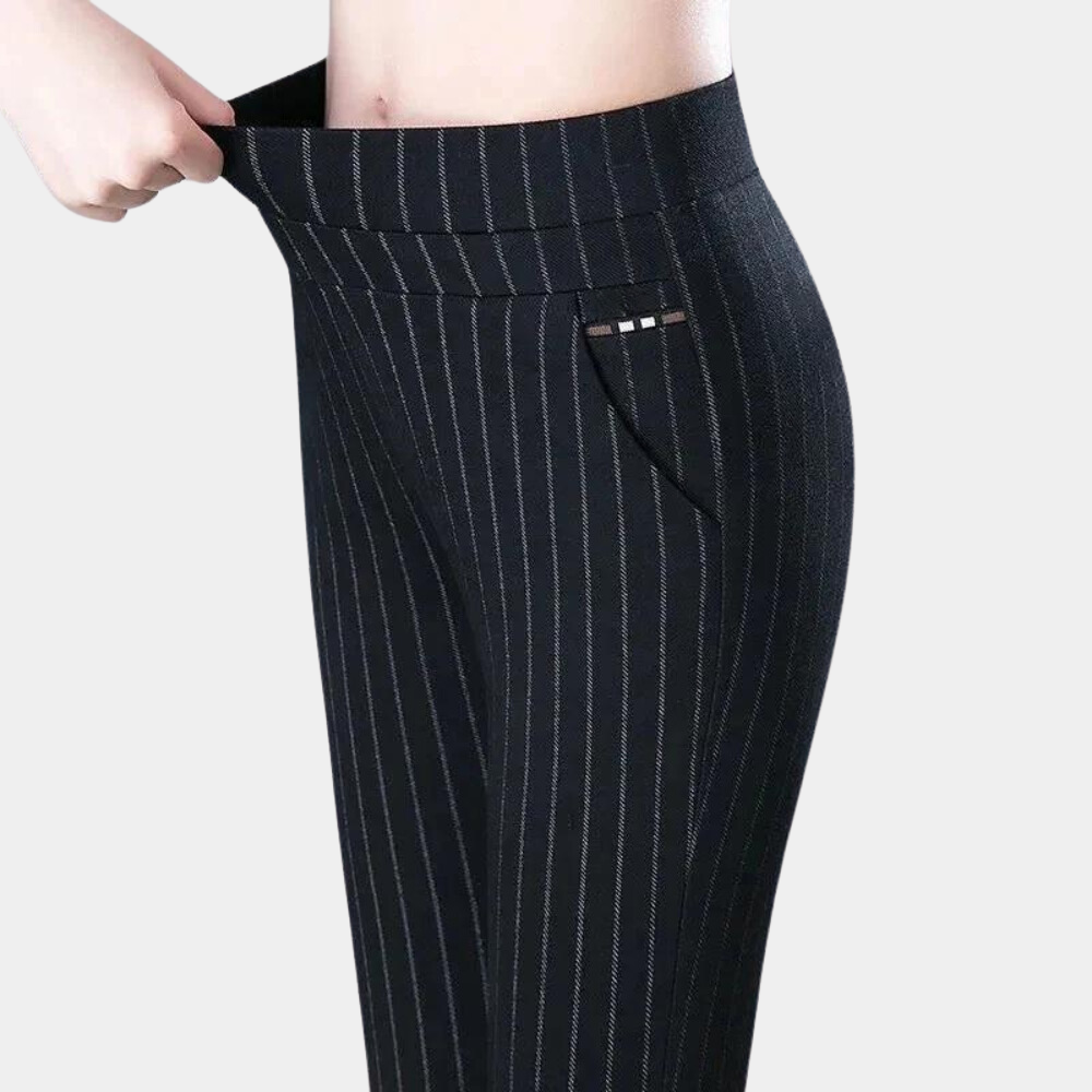 Damen Schwarz Hoher Taille Hosen | Arbeits