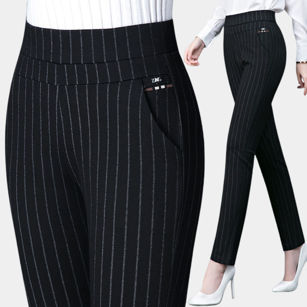Damen Schwarz Hoher Taille Hosen | Arbeits