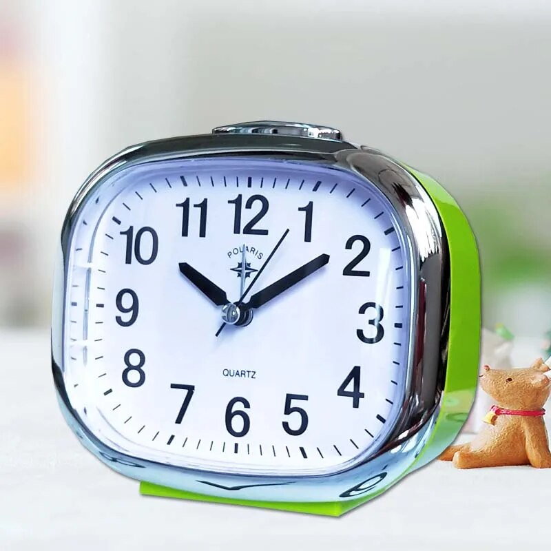 Zeitglanz | Eleganter LED-Wecker mit geräuschloser Mechanik | Blau