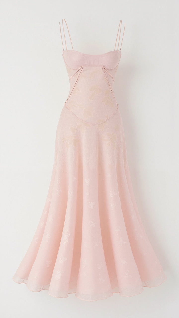 Damen Floral Ärmellos Brautkleid | Maxi