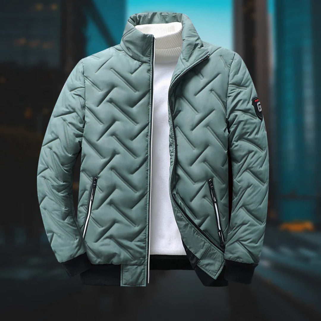 Herren-warmjacke Mit Langen Ärmeln | Reißverschlusstasche