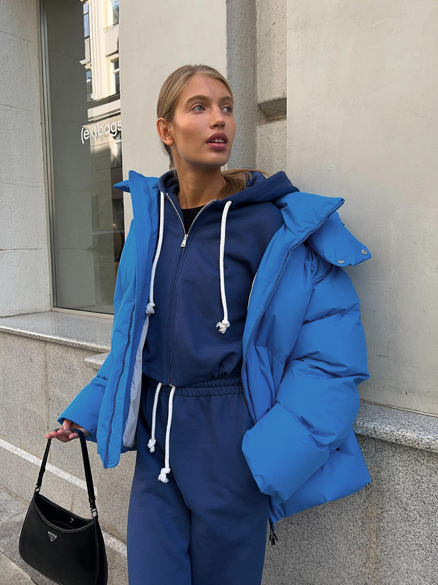 Damen Übergroße Pufferjacke mit Kapuze | Winter