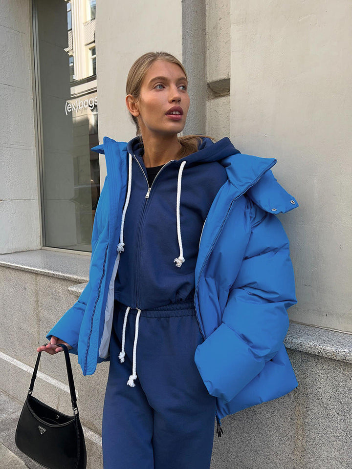 Damen Übergroße Pufferjacke mit Kapuze | Winter