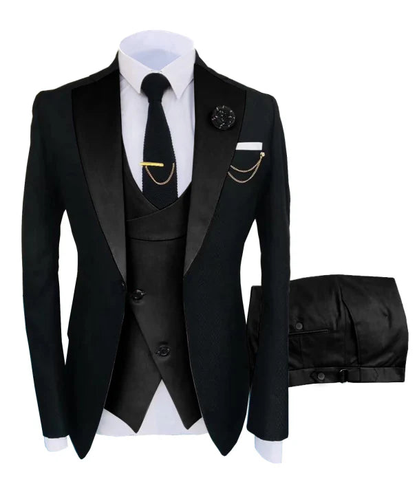 Herren 3-Piece Schlanke Passform Formelle Hochzeit Gast Anzug Set | Moderne