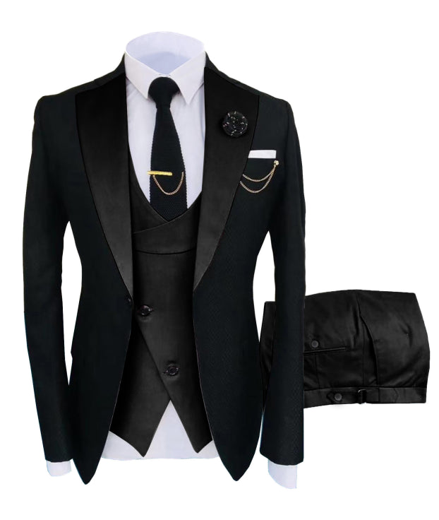 Herren 3-Piece Schlanke Passform Formelle Hochzeit Gast Anzug Set | Moderne