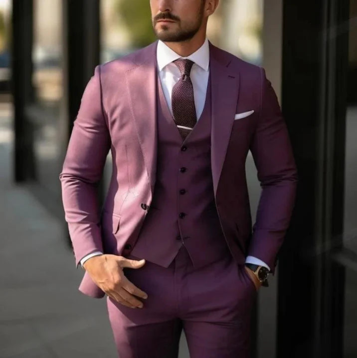 Dreiteiliger Hochzeitsgast Anzug für Herren | Elegante