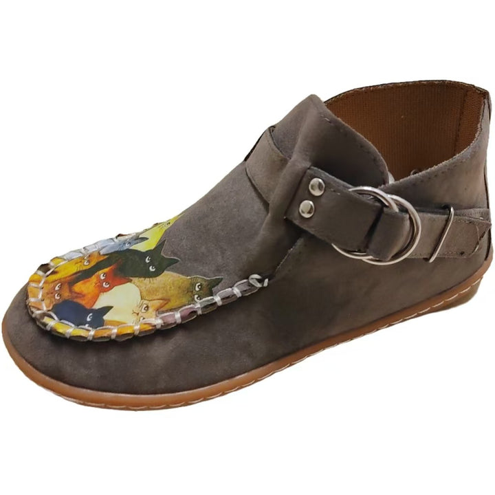 Damen Gedruckt Stiefel | Knöchel Länge