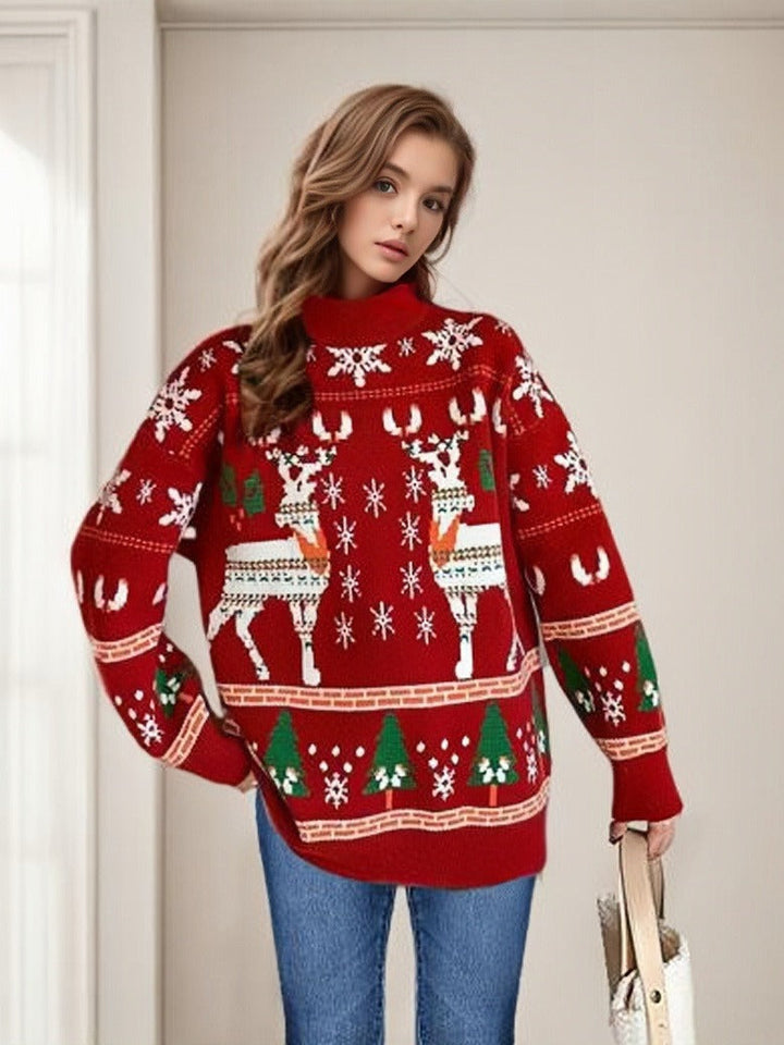 Weihnachtpullover Damen | Festliches Motiv