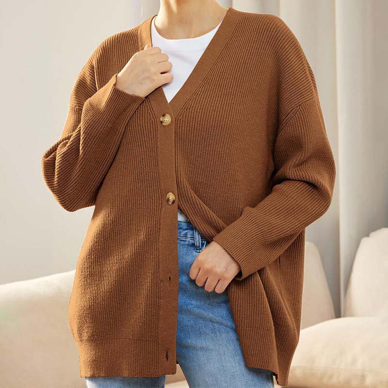 Damen Einfach Strickjacke | Warme